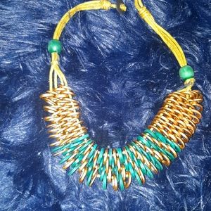 Green and gold necklace
